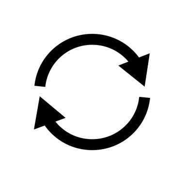 Daire ok simgesi. Pictogram yenileme yeniden yükleyin. Web siteleri için öğe. Vektör çizimi.