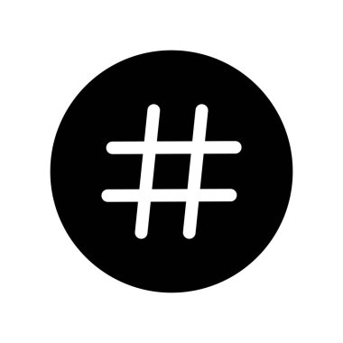 Hashtag. Sayı işareti, karma veya pound işareti Vektör Çizimi.
