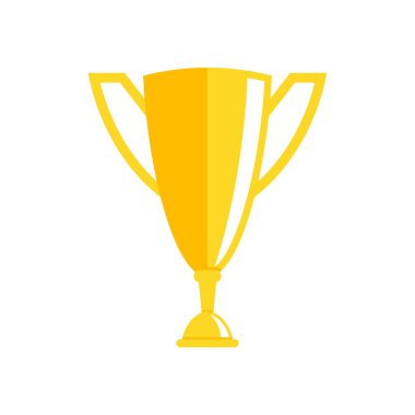 Ödül ve kupa kupası ikonu. Kazananlar ve diğerleri spor kupa için Altın kupa. Altın ödül. Ödüller kazanın. Kupa madalyaları. Vektör çizimi.