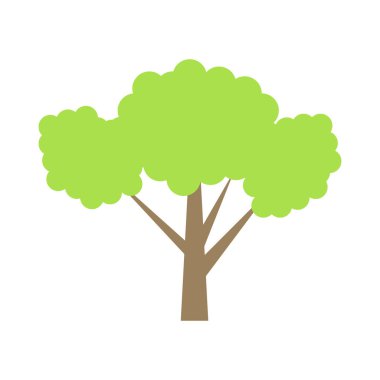 Ağaç simgesi. Yeşil bitkilerin, ormanın simgesi. Ağaçlar çizimler. Doğa. Vektör çizimleri.