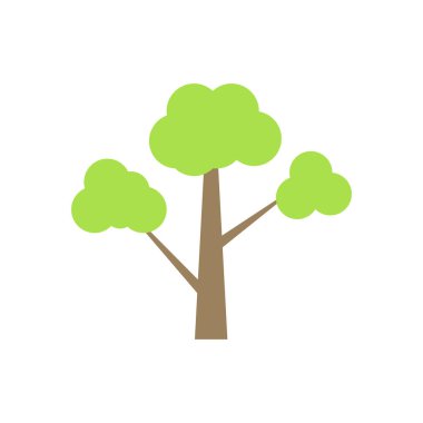 Ağaç simgesi. Yeşil bitkilerin, ormanın simgesi. Ağaçlar çizimler. Doğa. Vektör çizimleri.