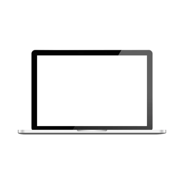 Ícone do portátil. Dispositivo eletrônico, modelo de vetor de web design com laptop. Desenho plano, ilustração vetorial sobre fundo . —  Vetores de Stock