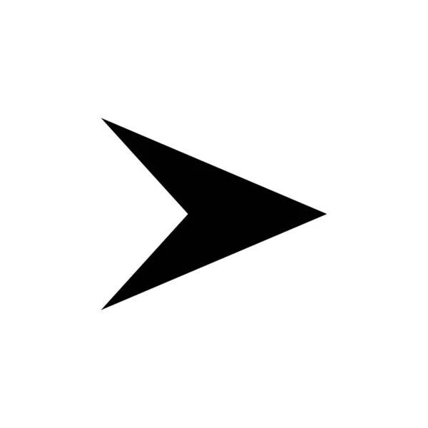 Arrow grande ícone preto. Ícone de seta. Cursor. Flechas simples modernas. Ilustração vetorial . — Vetor de Stock