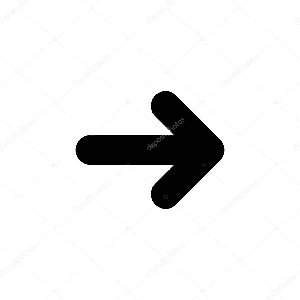 Arrow big black icon. Arrow icon. Cursor. Modern simple arrows. Vector illustration.
