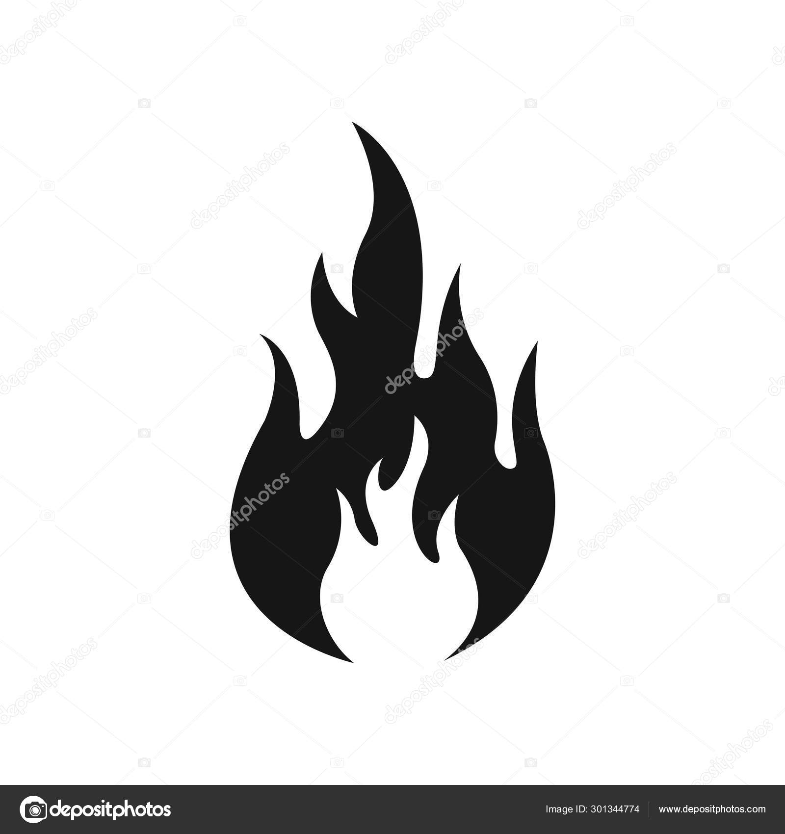 ícone Chama-fogo. ícone Preto Isolado. Silhueta De Chamas. ícone Simples  Para a Ui Do Logotipo Do Aplicativo De Design Do Site. Ve Ilustração do  Vetor - Ilustração de diabo, logotipo: 236925416