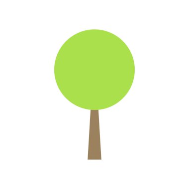 Ağaç simgesi. Yeşil bitkilerin, ormanın simgesi. Ağaçlar çizimler. Doğa. Vektör çizimleri.