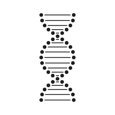 DNA soyut strand sembol kümesi. Vektör çizim.