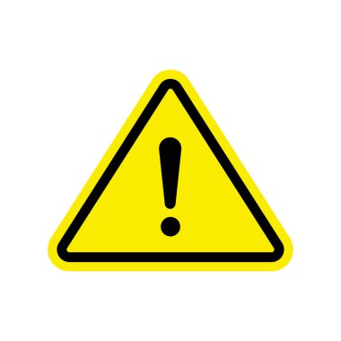 Uyarı İşareti simgeleri. Tehlike, Dikkat Tehlike, Dikkat simgeleri. Vektör çizimi.