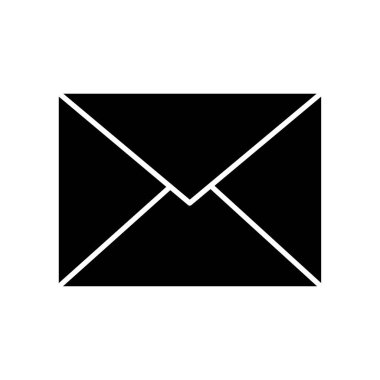 Kapalı bir harf resmi ile zarf simgeleri. Bir zarfın içinde kağıt belge. Yazışma veya ofis belgelerinin teslimi. Vektör çizimi.