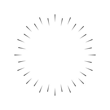 Sunburst simgesi. Sunburst en iyi kalite. Yıldız, havai fişek patlaması, logo, amblem, etiket. Web afişi. Vektör İllüstrasyonu.