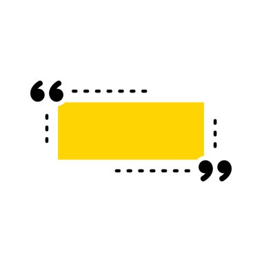 Simge vektör tırnak. Quotemarks anahat, konuşma işaretleri, ters virgül veya koleksiyon işaretler konuşmayı. Vektör hat sanat illüstrasyon izole beyaz arka plan üzerinde.