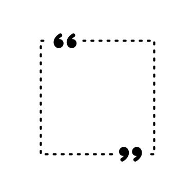 Simge vektör tırnak. Quotemarks anahat, konuşma işaretleri, ters virgül veya koleksiyon işaretler konuşmayı. Vektör hat sanat illüstrasyon izole beyaz arka plan üzerinde.