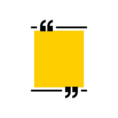 Simge vektör tırnak. Quotemarks anahat, konuşma işaretleri, ters virgül veya koleksiyon işaretler konuşmayı. Vektör hat sanat illüstrasyon izole beyaz arka plan üzerinde.