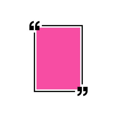 Simge vektör tırnak. Quotemarks anahat, konuşma işaretleri, ters virgül veya koleksiyon işaretler konuşmayı. Vektör hat sanat illüstrasyon izole beyaz arka plan üzerinde.