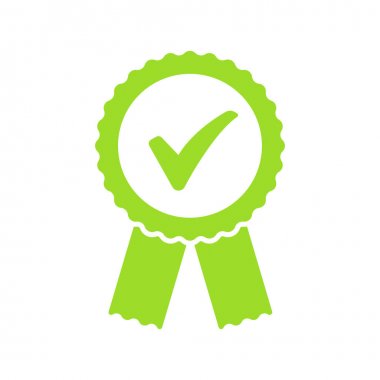 Yeşil onay işareti ve kırmızı çapraz simge kümesi. Onaylı simge. Daire ve kare. Kene ile etiket. Yeşil renkte işareti ni işaretleyin. Vektör çizimi.