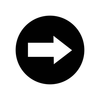 Ok büyük siyah simge. Ok simgesi. Imleç. Modern basit oklar. Vektör çizimi.