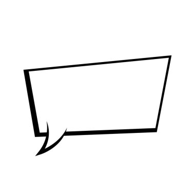 Konuşma baloncukları. Retro boş komik baloncuklar. Etiketler. Vektör çizimi.