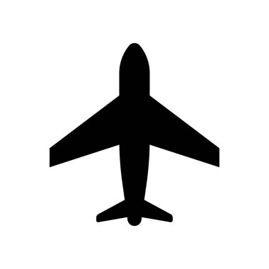 Uçaklar simgesi. Uçak simgesi, yolcu uçağı, uçak. Vektör İllüstrasyonu.