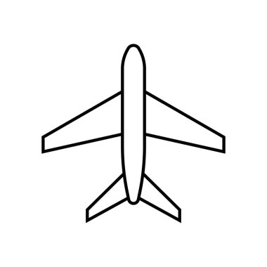 Uçaklar simgesi. Uçak simgesi, yolcu uçağı, uçak. Vektör İllüstrasyonu.