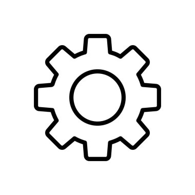 Dişli simgesi. Ayarlar veya seçenekler. Vektör İllüstrasyonu.