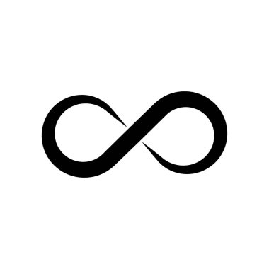 Infinity symbol icon. Unlimited infinity, endless, logo. Vector illustration. clipart