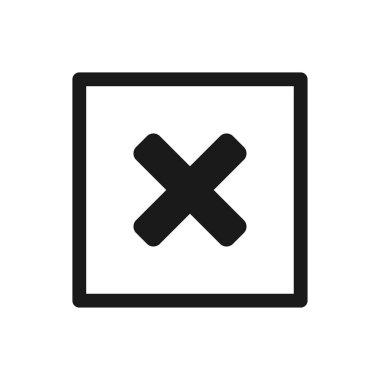 Yeşil onay işareti ve kırmızı çapraz simge kümesi. Onaylı simge. Daire ve kare. Kene ile etiket. Yeşil renkte işareti ni işaretleyin. Vektör çizimi.