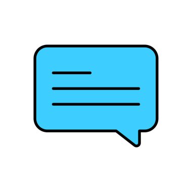 En iyi sohbet konuşma kabarcık simgesi. İleti şablonu, sohbet kutuları simgelerini baloncuklar. Sohbet, baloncuk, konuşma, mesaj. Vektör çizimi.