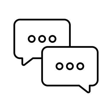 En iyi sohbet konuşma kabarcık simgesi. İleti şablonu, sohbet kutuları simgelerini baloncuklar. Sohbet, baloncuk, konuşma, mesaj. Vektör çizimi.