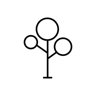 Ağaç simgesi. Yeşil bitkilerin, ormanın simgesi. Ağaçlar çizimler. Doğa. Vektör çizimleri.