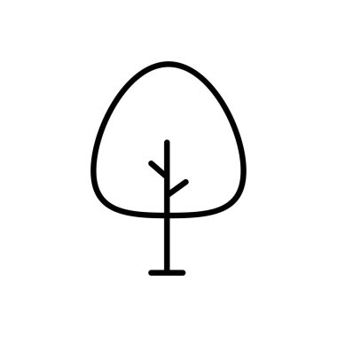 Ağaç simgesi. Yeşil bitkilerin, ormanın simgesi. Ağaçlar çizimler. Doğa. Vektör çizimleri.