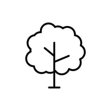 Ağaç simgesi. Yeşil bitkilerin, ormanın simgesi. Ağaçlar çizimler. Doğa. Vektör çizimleri.