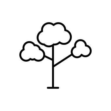 Ağaç simgesi. Yeşil bitkilerin, ormanın simgesi. Ağaçlar çizimler. Doğa. Vektör çizimleri.