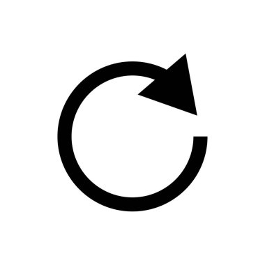 Daire ok simgesi. Pictogram yenileme yeniden yükleyin. Web siteleri için öğe. Vektör çizimi.