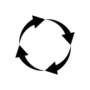 Daire ok simgesi. Pictogram yenileme yeniden yükleyin. Web siteleri için öğe. Vektör çizimi.
