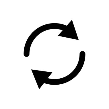 Daire ok simgesi. Pictogram yenileme yeniden yükleyin. Web siteleri için öğe. Vektör çizimi.