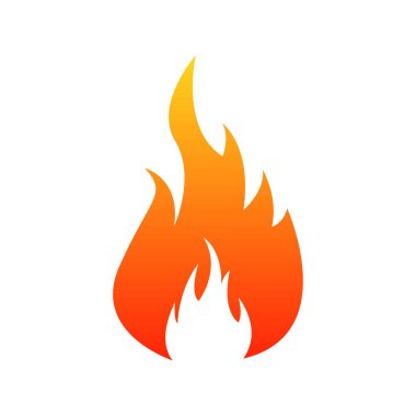 Yangın alevleri simgesi. Yangın silueti ve siyah ateş. Vektör çizimi.