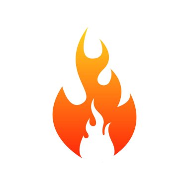 Yangın alevleri simgesi. Yangın silueti ve siyah ateş. Vektör çizimi.