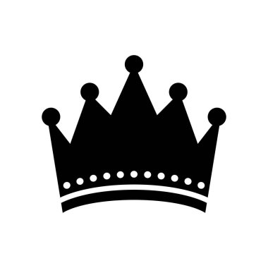 Quolity taçlar. Kraliyet Crown simgesi. Vintage taç. Vektör çizimi.