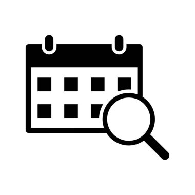 Takvim simgeleri. Zaman ve mevsimler. Gün, Hafta, Ay, Yıl Vektör illüstrasyon.