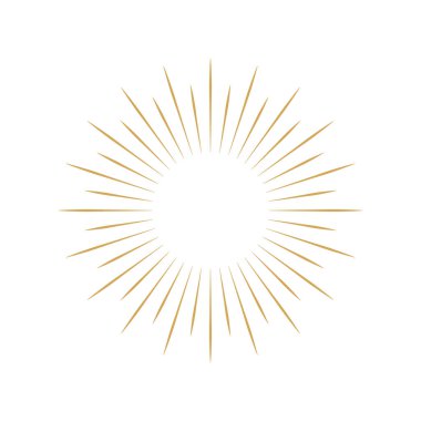 Sunburst simgesi. Sunburst en iyi kalite. Yıldız, havai fişek patlaması, logo, amblem, etiket. Web afişi. Vektör İllüstrasyonu.