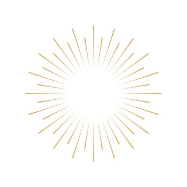 Sunburst simgesi. Sunburst en iyi kalite. Yıldız, havai fişek patlaması, logo, amblem, etiket. Web afişi. Vektör İllüstrasyonu.