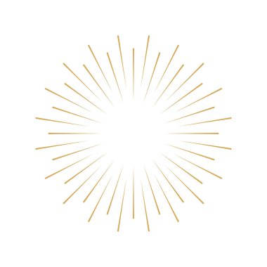 Sunburst simgesi. Sunburst en iyi kalite. Yıldız, havai fişek patlaması, logo, amblem, etiket. Web afişi. Vektör İllüstrasyonu.