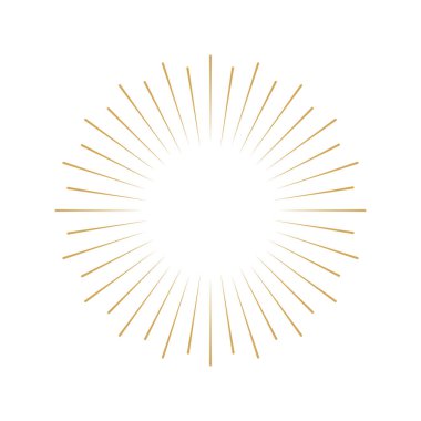 Sunburst simgesi. Sunburst en iyi kalite. Yıldız, havai fişek patlaması, logo, amblem, etiket. Web afişi. Vektör İllüstrasyonu.