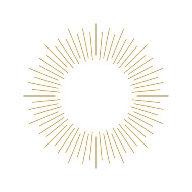 Sunburst simgesi. Sunburst en iyi kalite. Yıldız, havai fişek patlaması, logo, amblem, etiket. Web afişi. Vektör İllüstrasyonu.