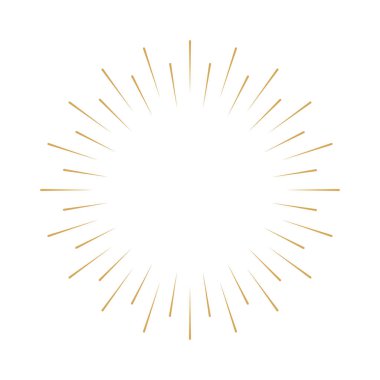Sunburst simgesi. Sunburst en iyi kalite. Yıldız, havai fişek patlaması, logo, amblem, etiket. Web afişi. Vektör İllüstrasyonu.