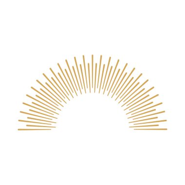 Sunburst simgesi. Sunburst en iyi kalite. Yıldız, havai fişek patlaması, logo, amblem, etiket. Web afişi. Vektör İllüstrasyonu.