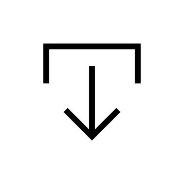 Ok büyük siyah simge. Ok simgesi. Imleç. Modern basit oklar. Vektör çizimi.