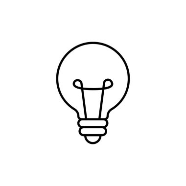 Parlak fikir simgesi. Ampul simgesi. Beyin fırtınası. Yaratıcı -lık. Fikir. Vektör çizimi.