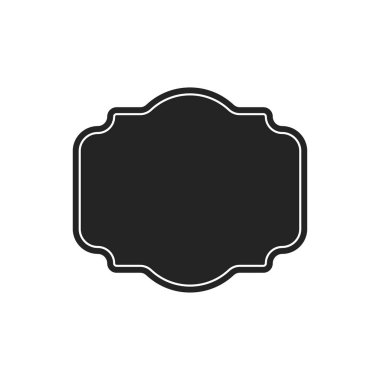 Kalkanlar koleksiyonu. Siyah siluet kalkan şekli, siyah etiket. Vintage veya retro kalkanlar ayarlayın. Vektör çizimi.