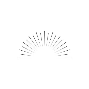 Sunburst simgesi. Sunburst en iyi kalite. Yıldız, havai fişek patlaması, logo, amblem, etiket. Web afişi. Vektör İllüstrasyonu.